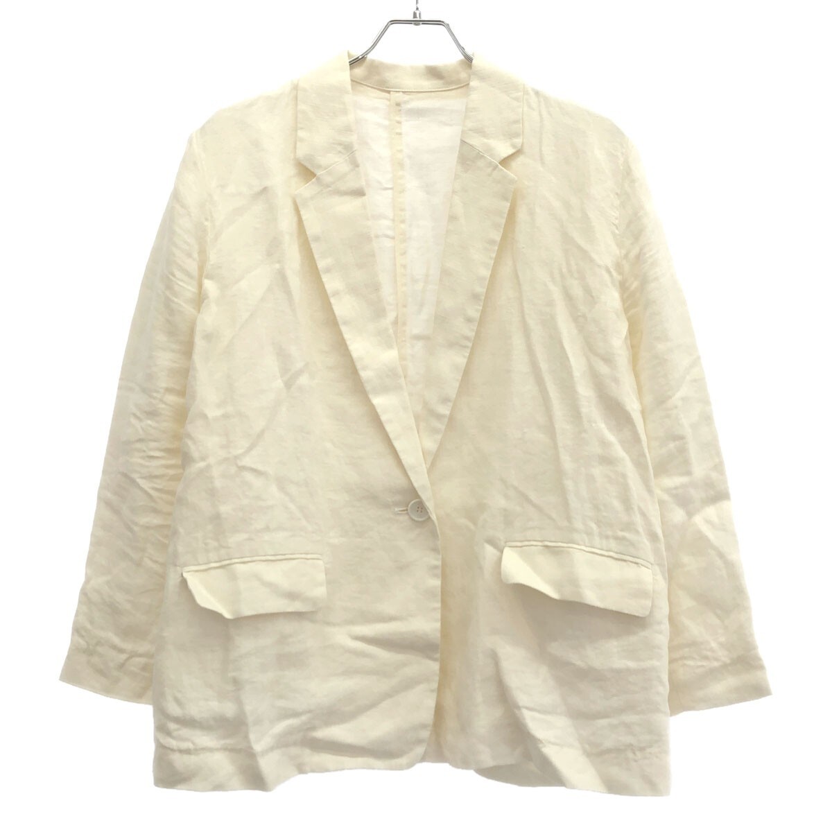 SPICK AND SPAN スピックアンドスパン 25SS リネンエアリージャケット 25010200103010 ホワイト 34 ITRO9L1G883C_画像1