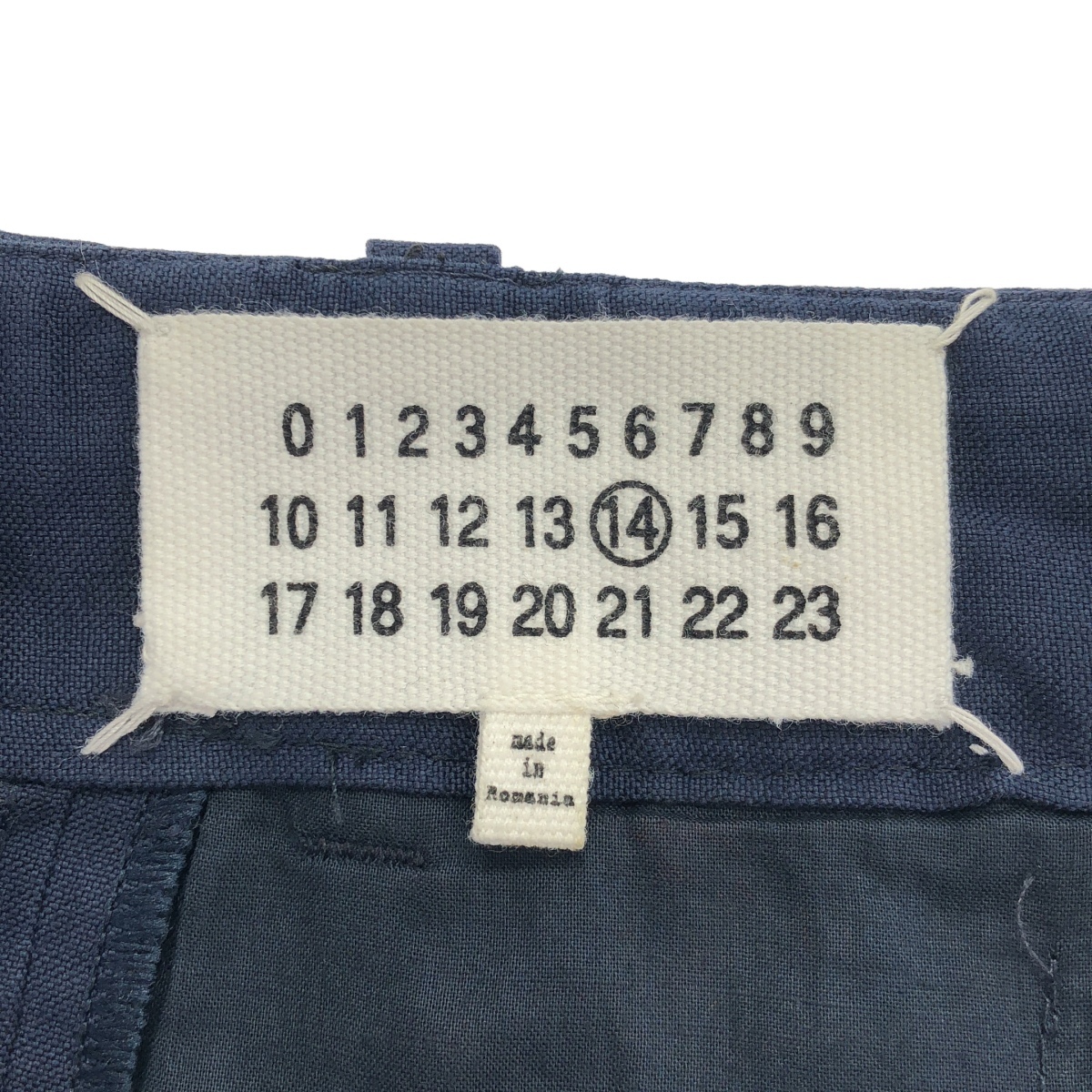 Maison Margiela14 メゾン マルジェラ 13SS コットンスラックスパンツ S30KA0308 ネイビー 46 IT436WGUNYRS_画像3