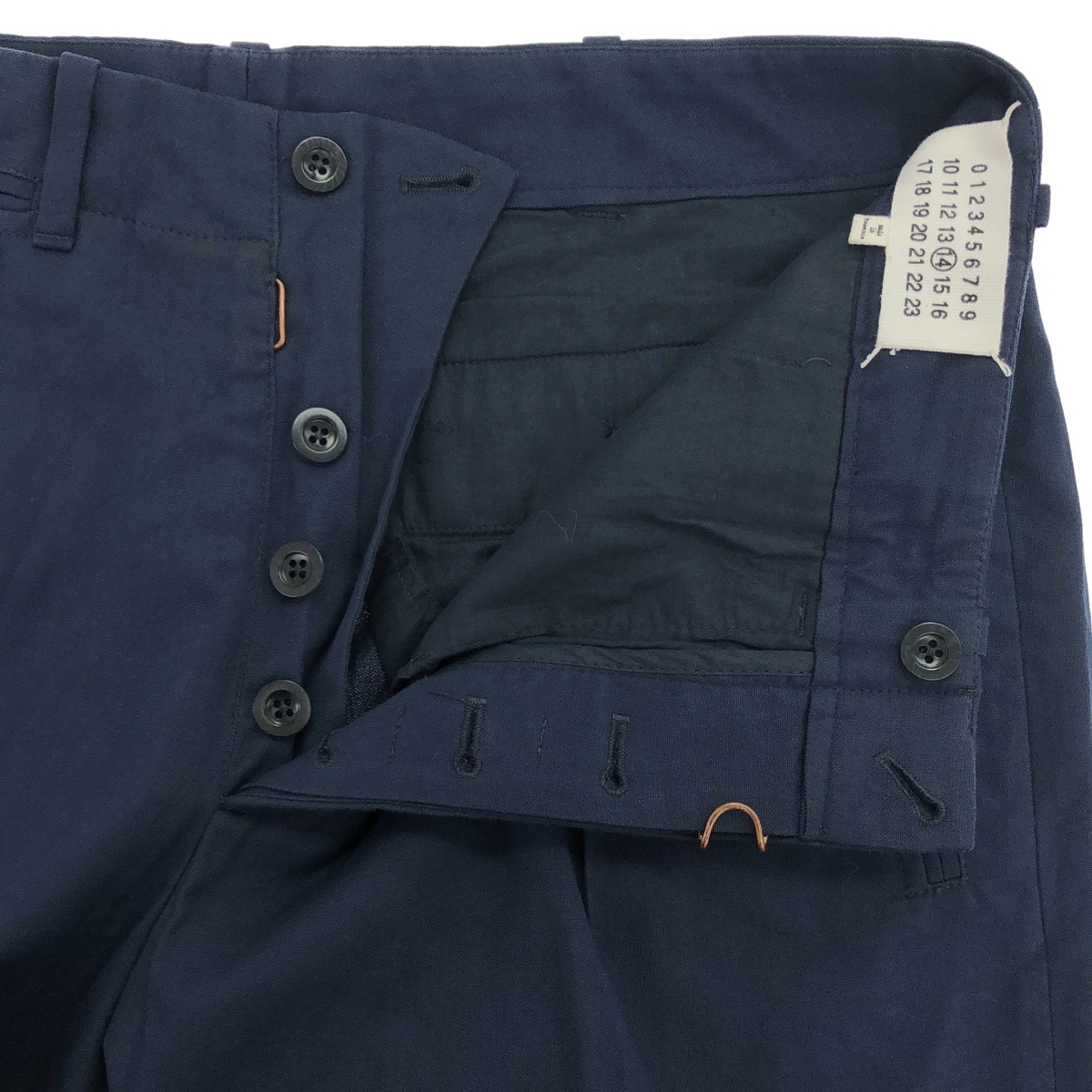 Maison Margiela14 メゾン マルジェラ 13SS コットンスラックスパンツ S30KA0308 ネイビー 46 IT436WGUNYRS_画像4