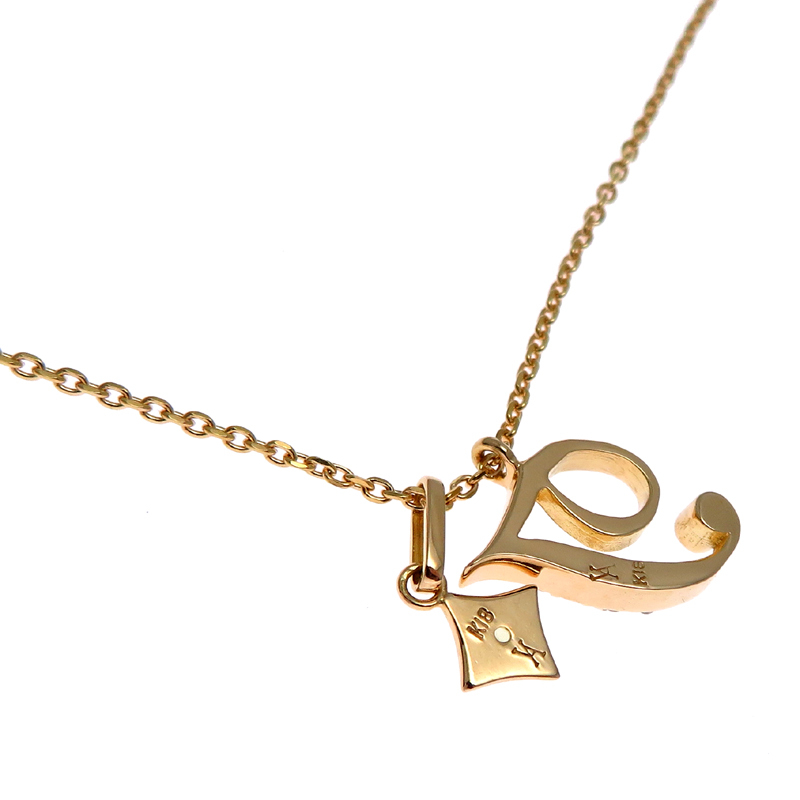 [. талант головной офис ]Vendome Aoyama Vendome Aoyama бриллиант initial *J~ колье K18 желтое золото женский DH84587