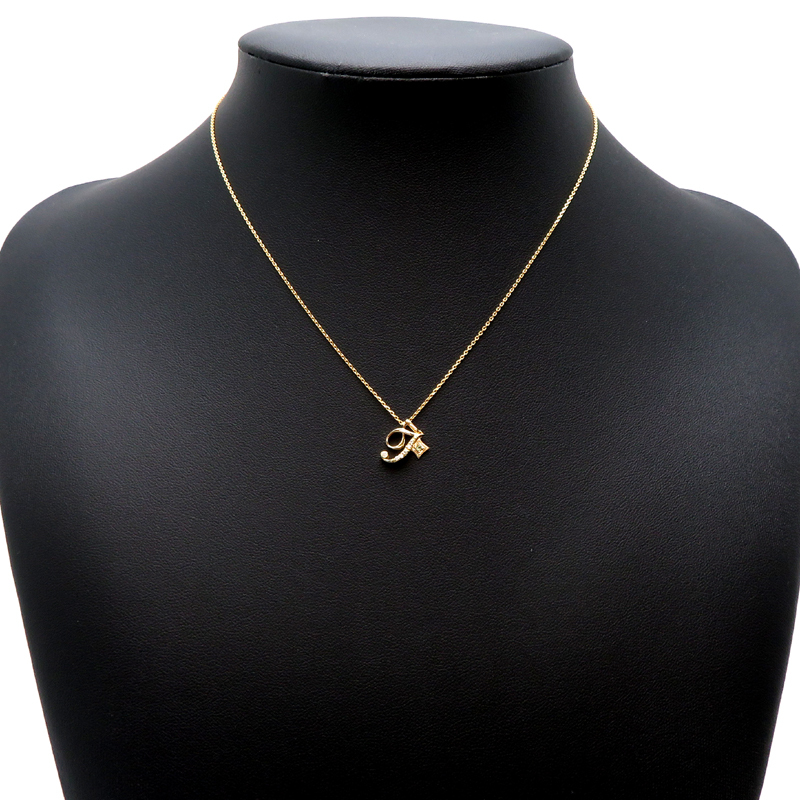 [. талант головной офис ]Vendome Aoyama Vendome Aoyama бриллиант initial *J~ колье K18 желтое золото женский DH84587