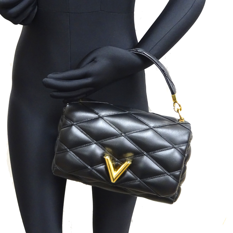 [ Гиндза магазин ]LOUIS VUITTON LV Louis * Vuitton maru ta-juGO-14 MM M22891 сумка на плечо овечья кожа nowa-ru( черный ) DH89070