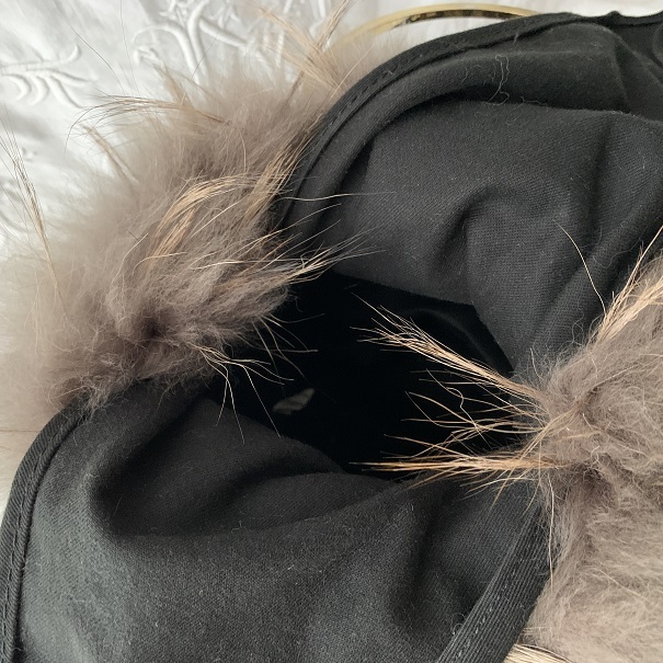 VIOLAd'ORO　ヴィオラドーロ　ファー＆バスケット バッグ　タヌキ毛皮　かご　天然素材　籠 ハンドバッグ　 婦人鞄 レディース_画像3