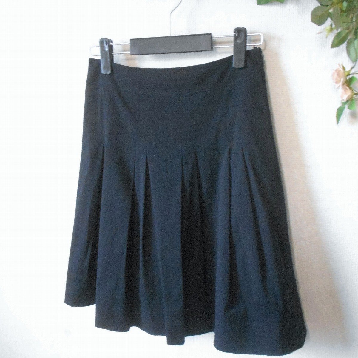 コムサ デ モード COMME CA DU MODE スカート 9 レディース 春 夏 プリーツ 黒 日本制