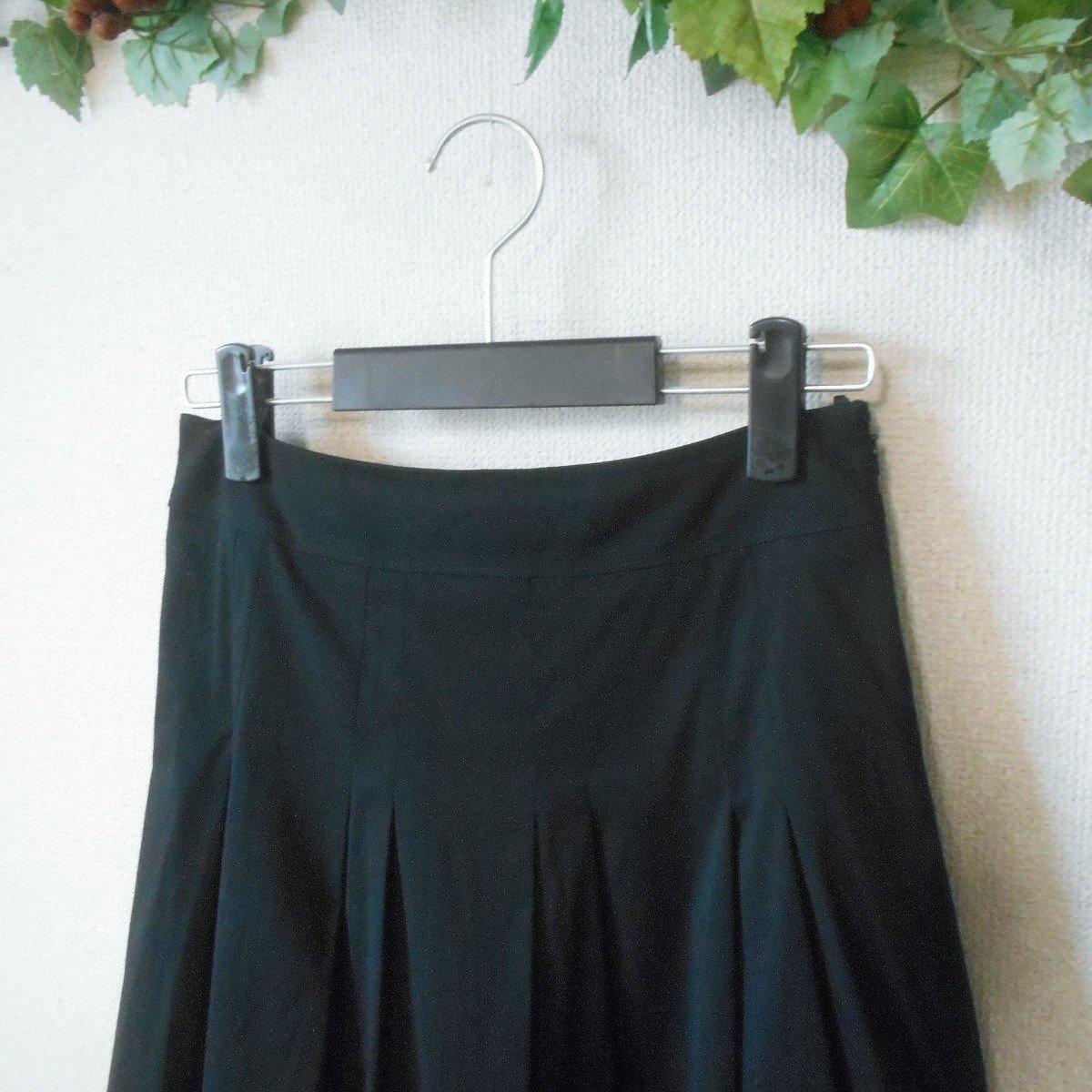 コムサ デ モード COMME CA DU MODE スカート 9 レディース 春 夏 プリーツ 黒 日本制