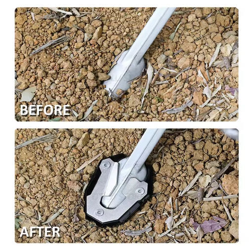 トライアンフ タイガー900 ラリープロ 2021 サイドスタンド 延長プレート アルミ製 ブラック_画像3