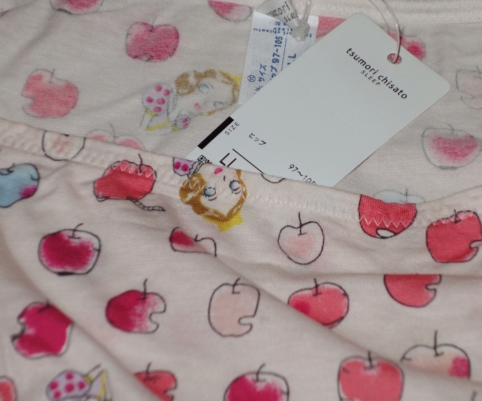 ツモリチサト tsumori chisato SLEEP★ワコール★ショーツ★LLサイズ★かわいいリンゴの妖精とプリンセスC★ピンク/PI★日本製_画像3