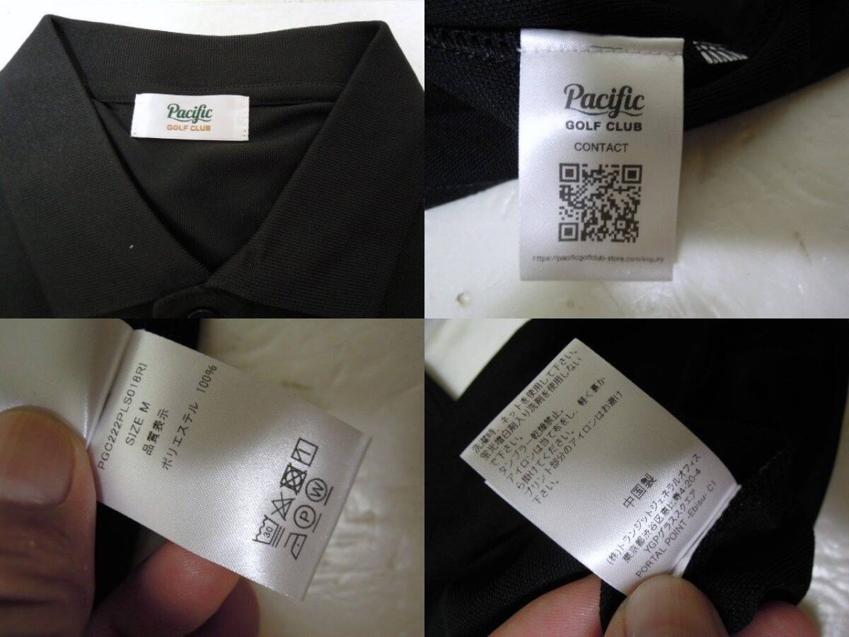 Pacific Golf CLUB●パシフィック ゴルフクラブ●半袖●ポロ●バックプリント●ブラック●サイズM●超美品_画像10