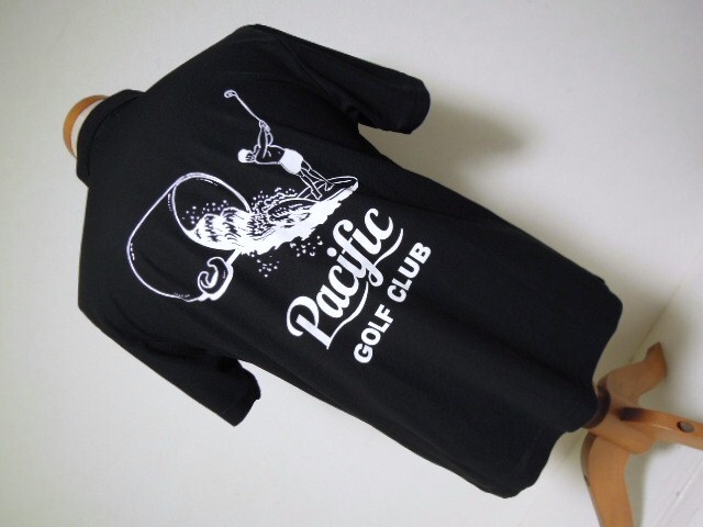 Pacific Golf CLUB●パシフィック ゴルフクラブ●半袖●ポロ●バックプリント●ブラック●サイズM●超美品_画像1