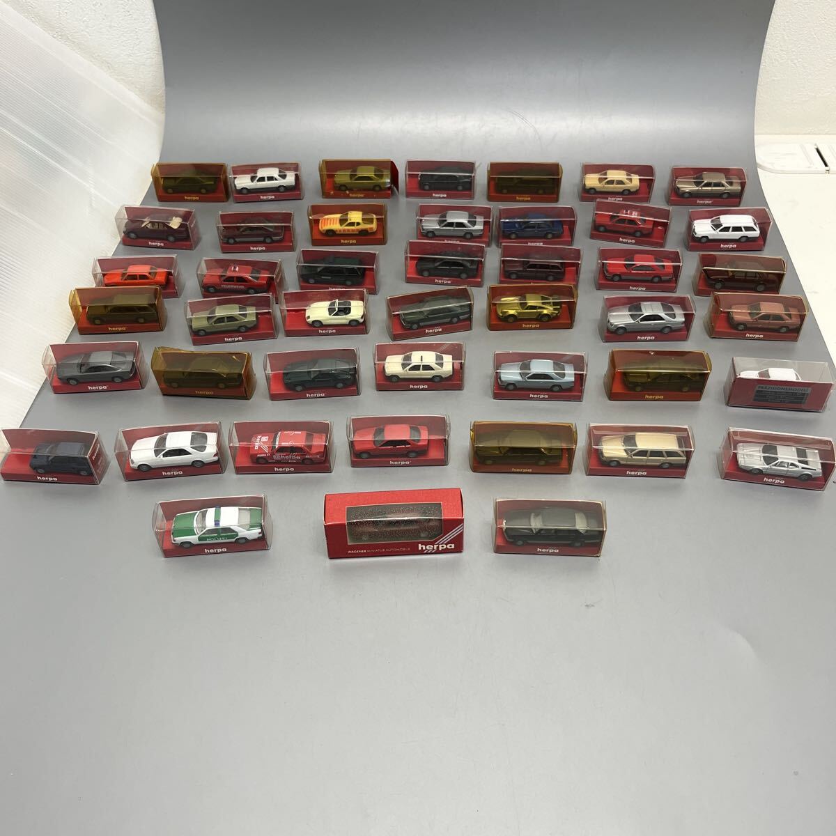 1円スタート 大量 herpa 1/87スケール ミニカー 45個セット まとめ売り ヘルパ 当時物 海外ミニカー 車 おもちゃ レトロ コレクション