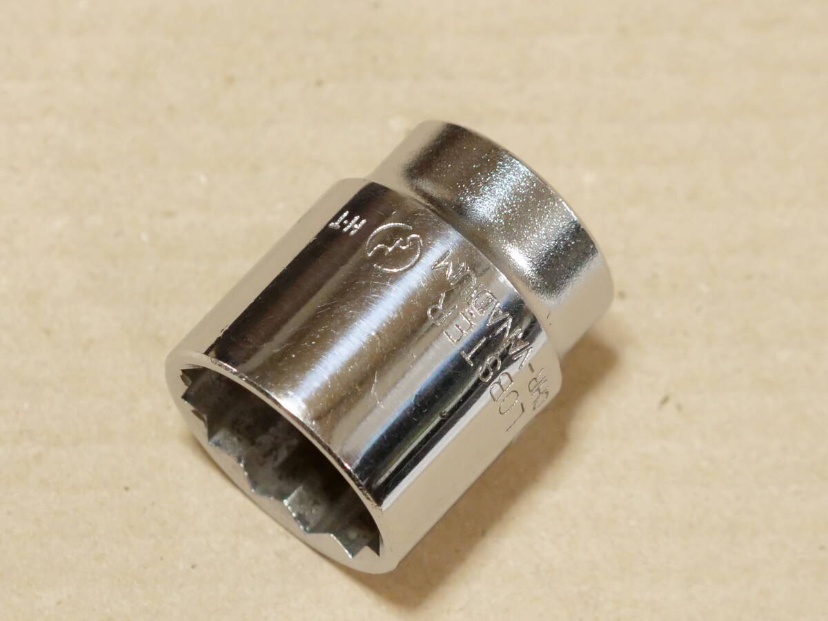 LOBSTER 27 mm 差込角 12.7 mm 1/2 inch 旧ロゴ 12角 ソケット 検) ロブスター ロブテックス エビ KTC B4-27W B4-27 TONE トネ 4D-27_画像6