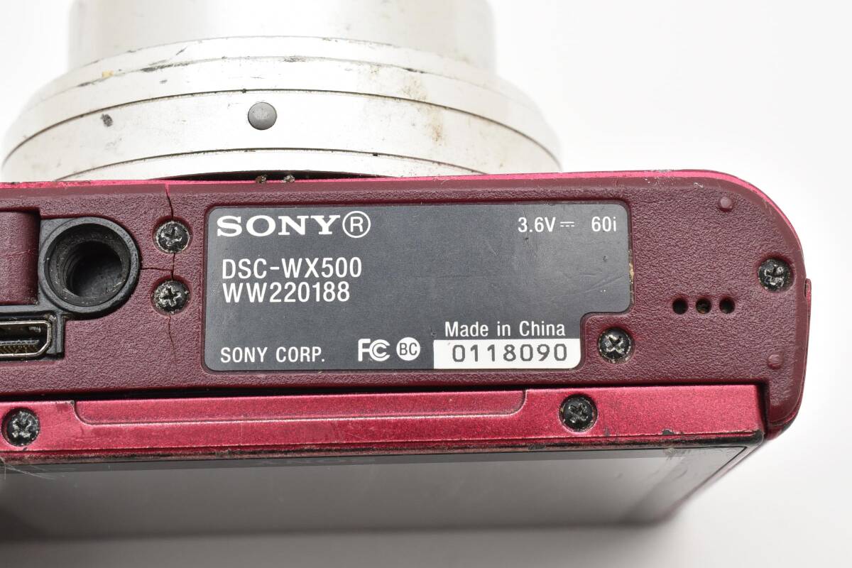 SONY ソニー Cyber-shot DSC-WX500 ブラック デジタルスチルカメラ レッド ジャンク_画像10