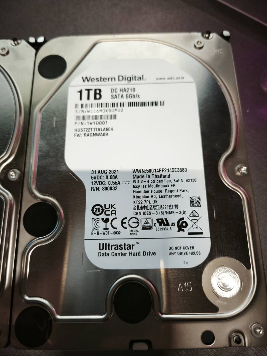HDD 1TB 4個セット WD (HGST) DC HA210 計4TB Western Digital DC HA210 1TB SATA 6Gb/s 4個セット 計4TB