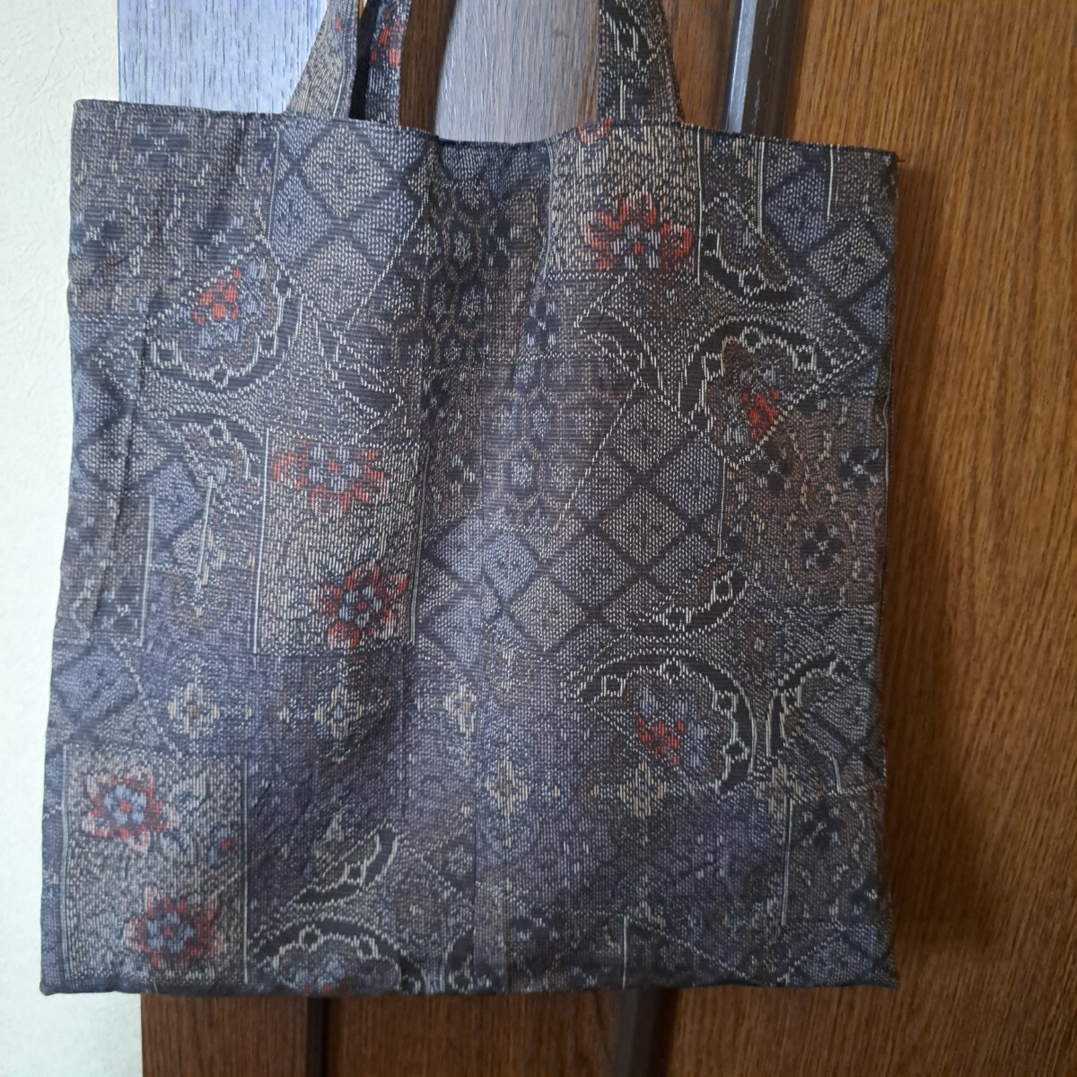 ★着物リメイク/ハンドメイド/紬/トートバック/エコバック/一点もの/正絹★手提げバック