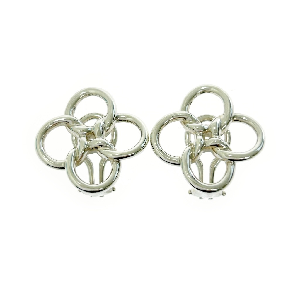 【箱付き】 TIFFANY&Co. ティファニー シルバー エルサペレッティ クアドロフォリオ イヤリング 6.6g 925刻印 404771 イヤリング_画像1
