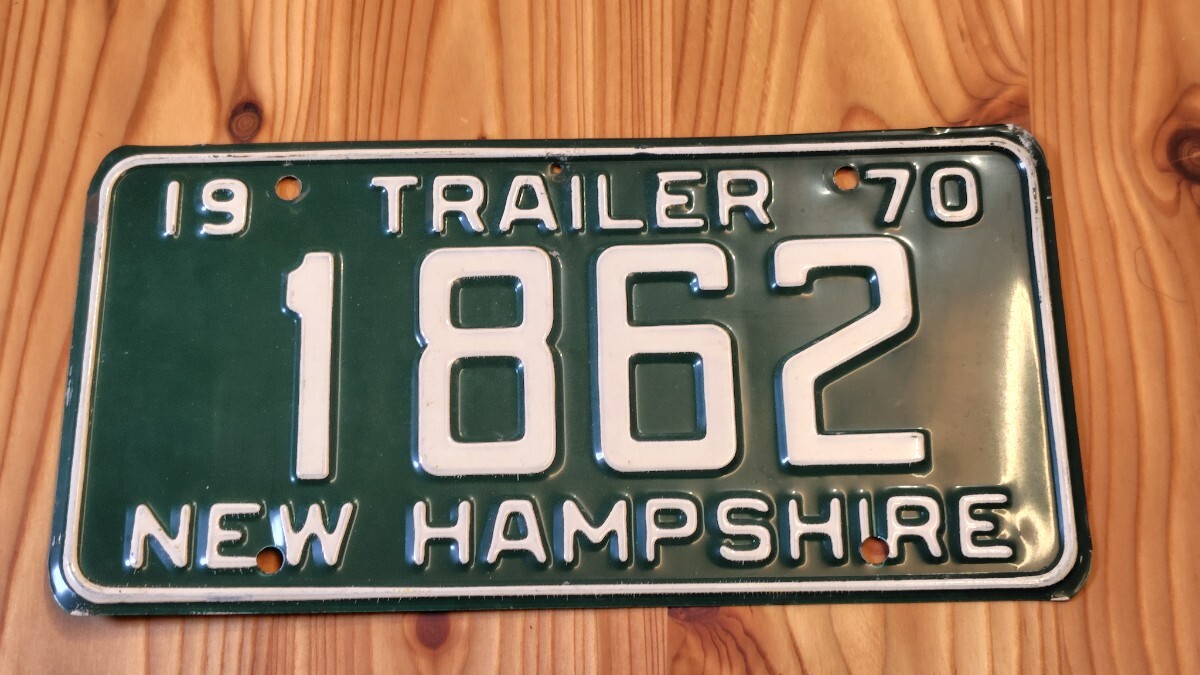 ナンバープレート　ライセンスプレート ニューハンプシャー アメリカ 1970年 牽引車両用_画像1