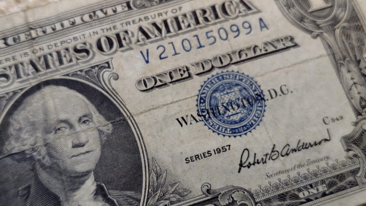 アメリカ　旧ドル紙幣 　1ドル　ブルーシール　アンティーク_画像3