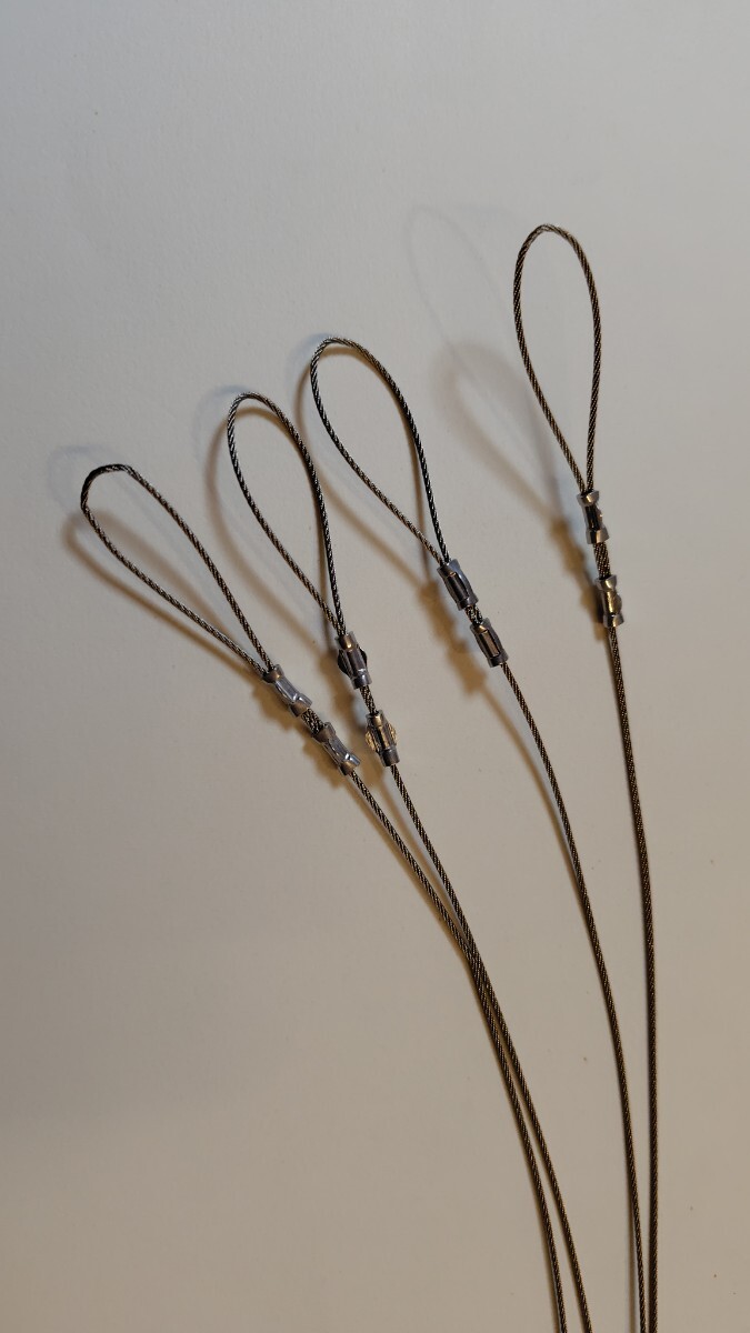 ピクチャーレール S字フック 固定フック T字フック 吊りワイヤ 吊り掛け金具 吊り下げ式 ワイヤーフック 全7点 再出品_画像7