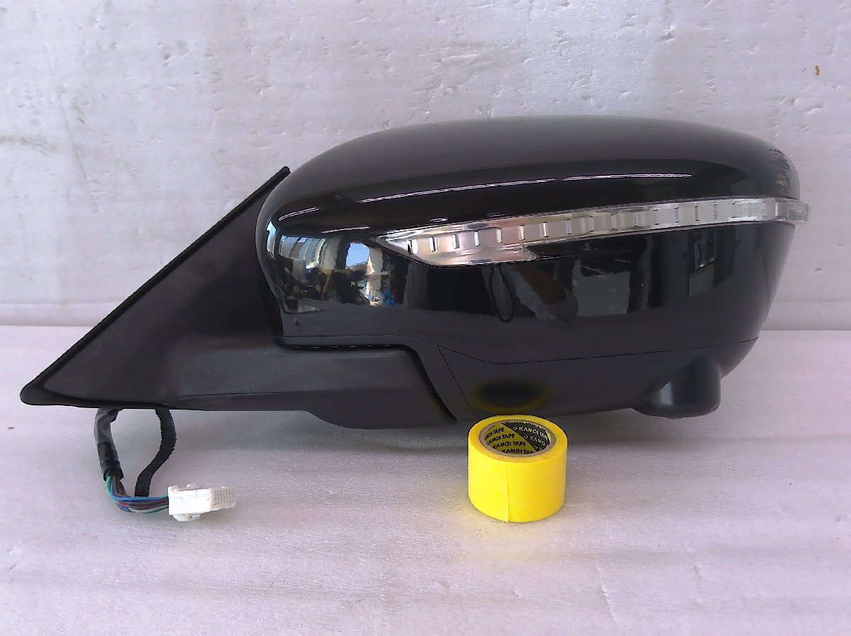 エクストレイル T32 左 ドアミラー 13P ウィンカー・カメラ・ヒーター付 ブラック/034237 中古品[H105-KN2717]_画像1