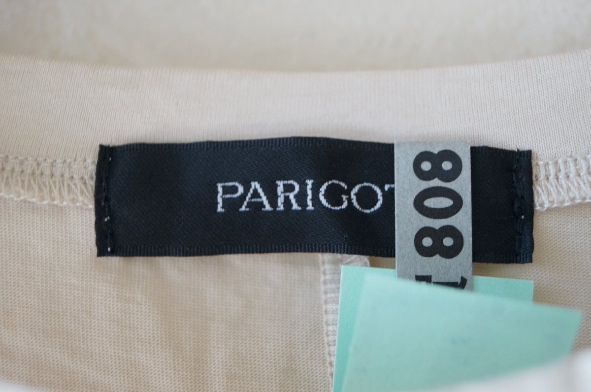 ★送料無料! PARIGOT/パリゴ * サイドスリット ノースリー ワンピース　/アイボリー 薄手コットン*　古着のgplus広島2508t1_画像8