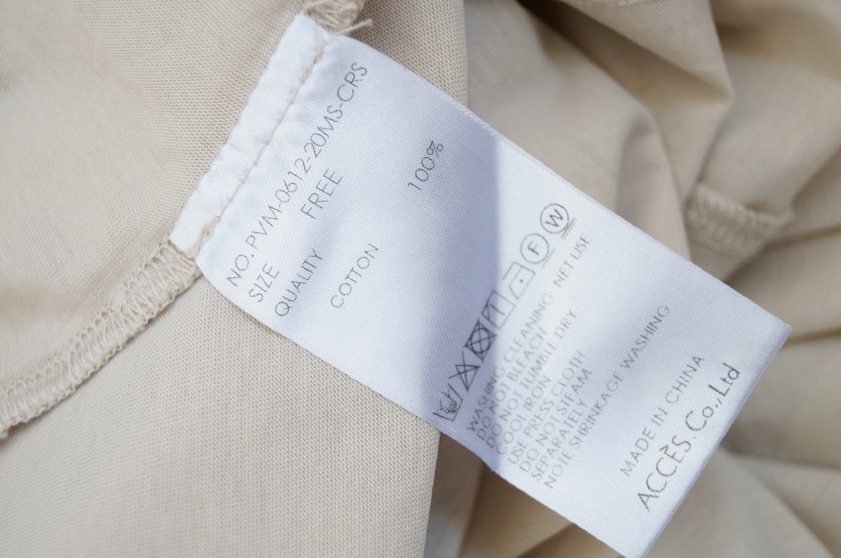 ★送料無料! PARIGOT/パリゴ * サイドスリット ノースリー ワンピース　/アイボリー 薄手コットン*　古着のgplus広島2508t1_画像9