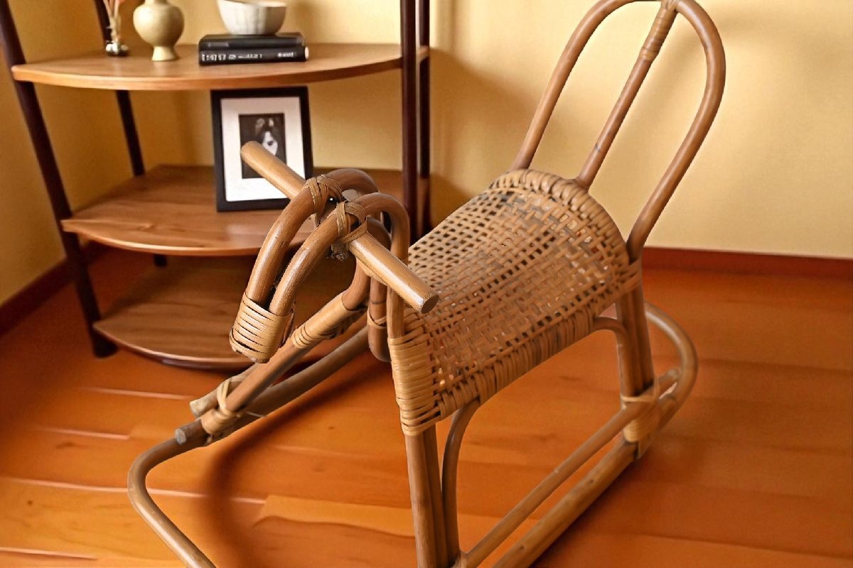 0 ротанг. деревянная лошадь ro gold шланг игрушка. транспортное средство произведение искусства дисплей натуральный Asian Vintage старый инструмент. gplus Hiroshima 2508i