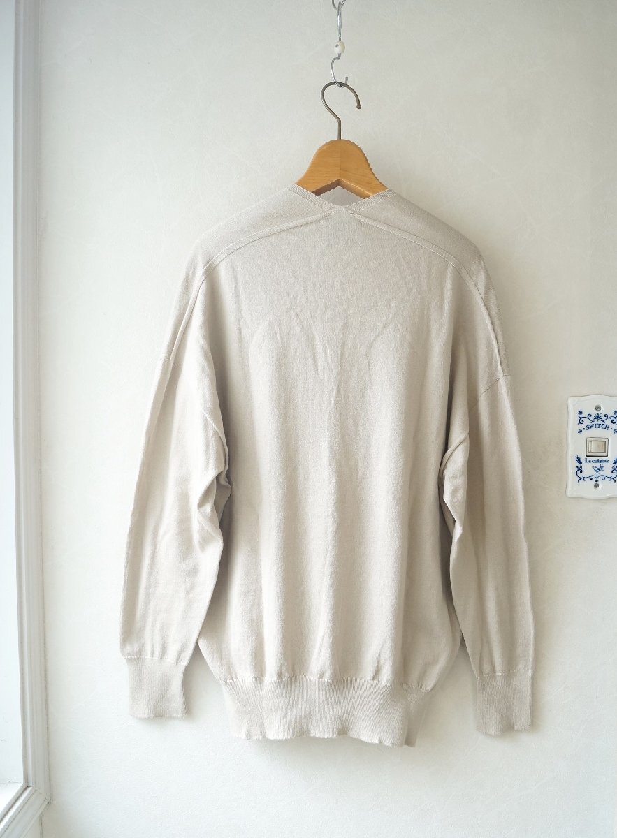 ★送料無料!! ユナイテッドアローズ *カシミヤ混コットン バックボリューム Vネックニット ベージュ*古着のgplus広島 2508t3_画像2