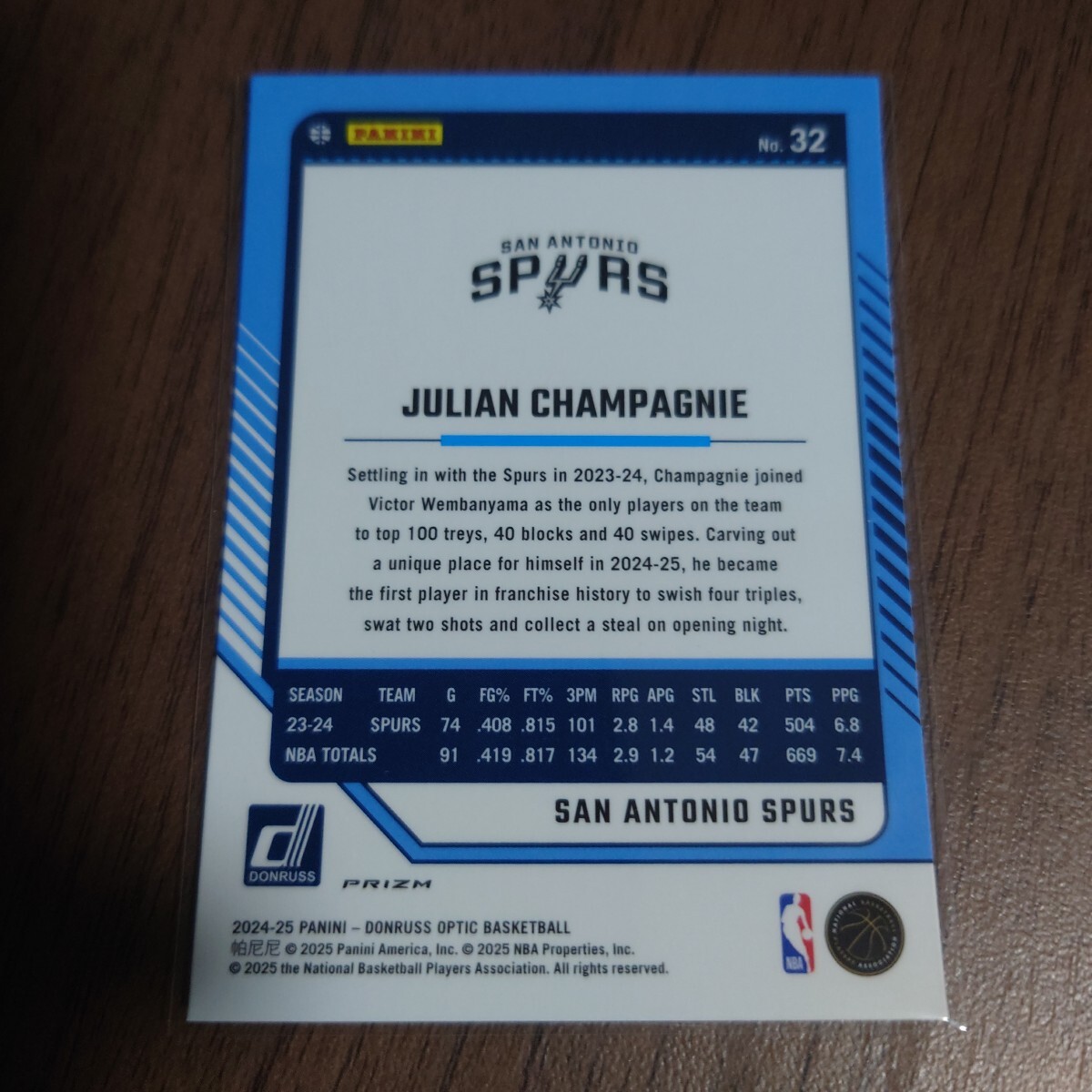 Julian Champagnie NBA トレーディングカード　nba _画像2