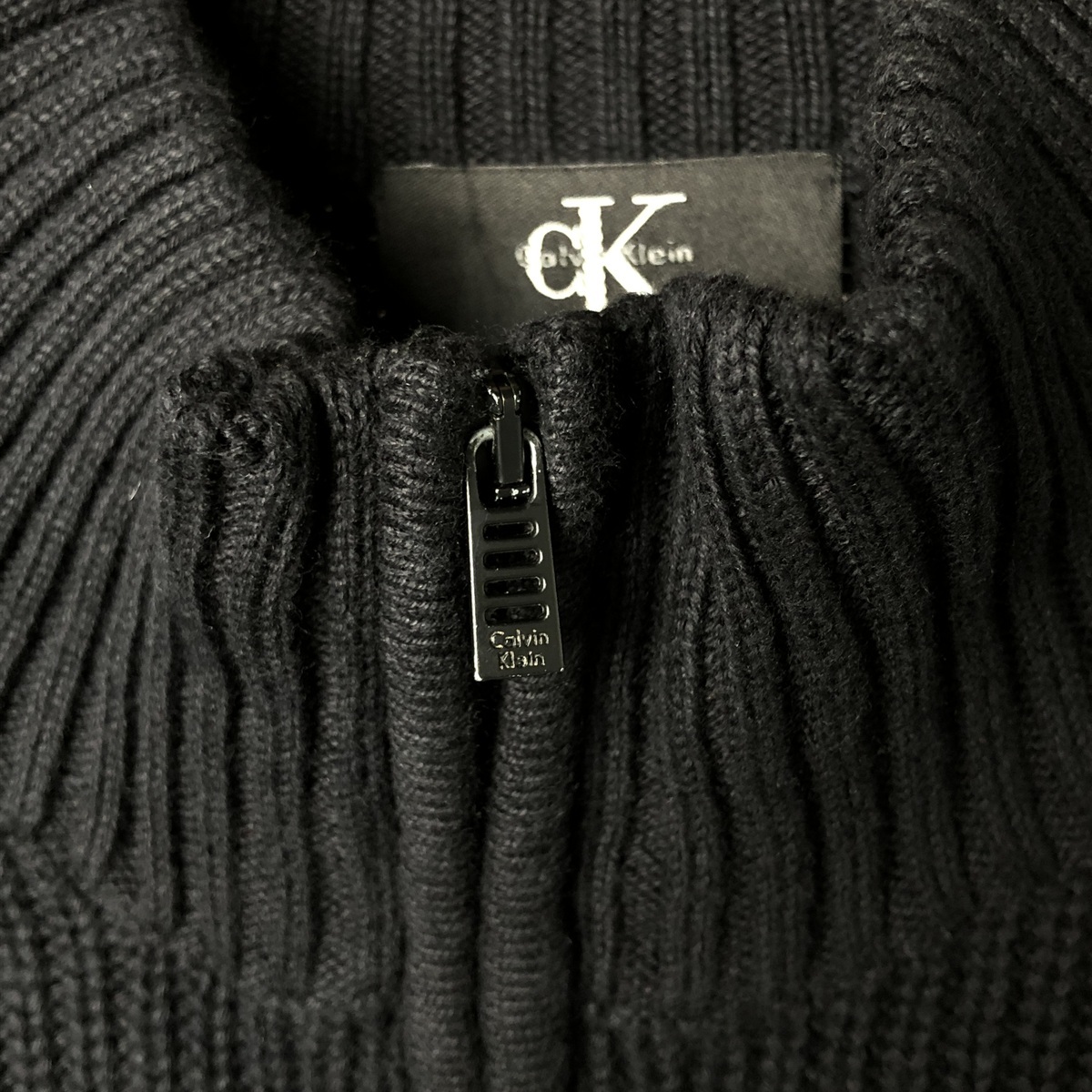 古着 ~90年代 カルバンクライン Calvin klein コットンニットハーフジップセーター メンズXL相当 ヴィンテージ /eaa576308_画像4