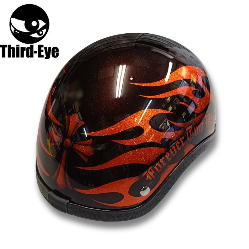 サードアイ Third-Eye ヘルメット 最高級黒 ブラック - カスタム