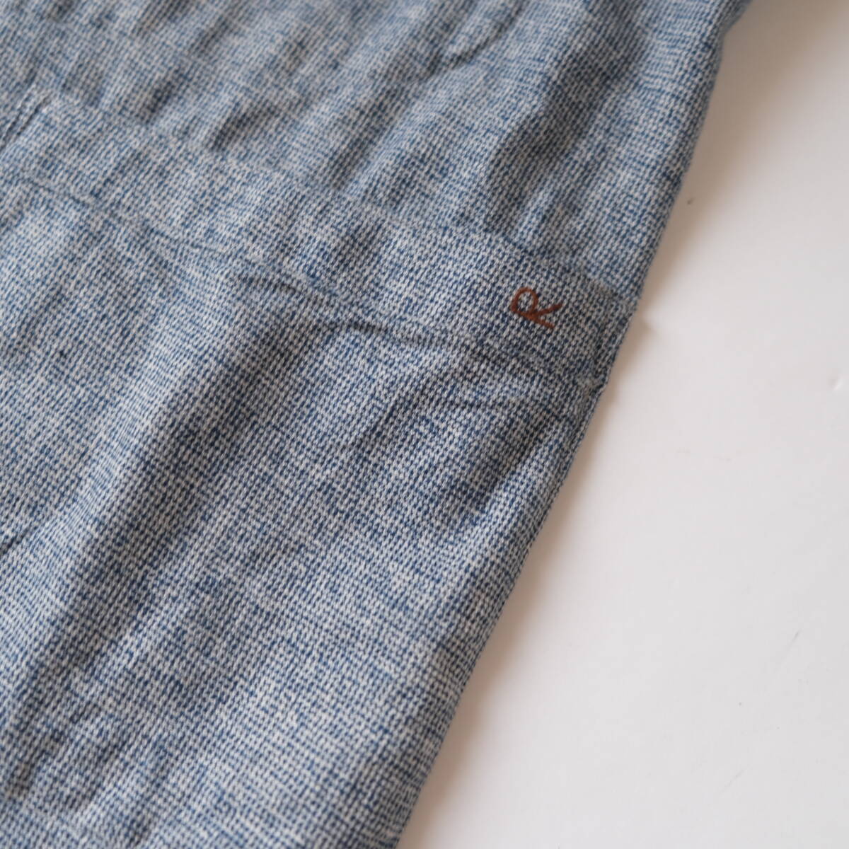 美品【 45R 】45rpm フォーティファイブアール インディゴ チェック テーラードジャケット / 藍 白 / 3 / indigo_画像8