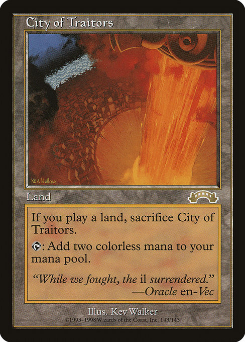 ☆MTG《裏切り者の都/City of Traitors》EXOエクソダス R土地