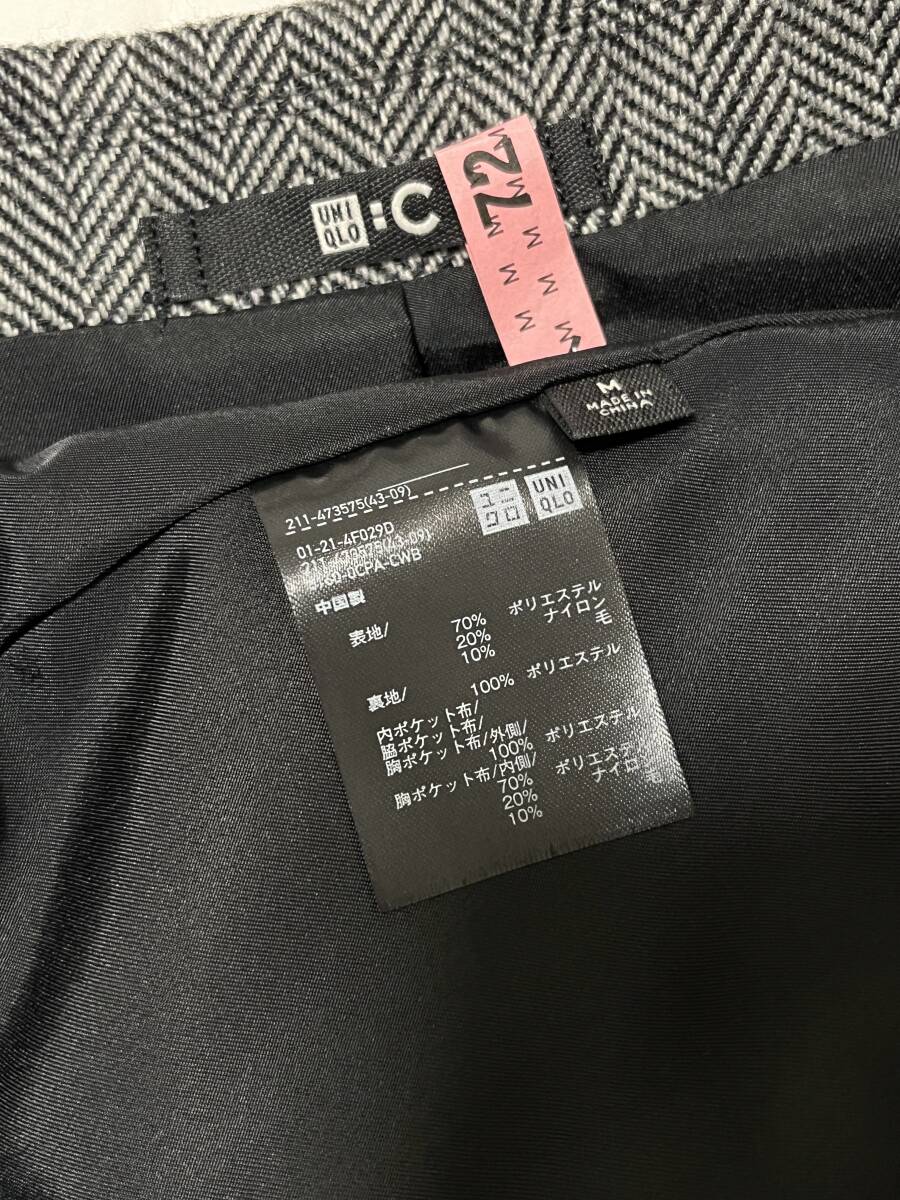 UNIQLO:C ユニクロ ツイードオーバーサイズジャケット M DARK GRAY_画像7