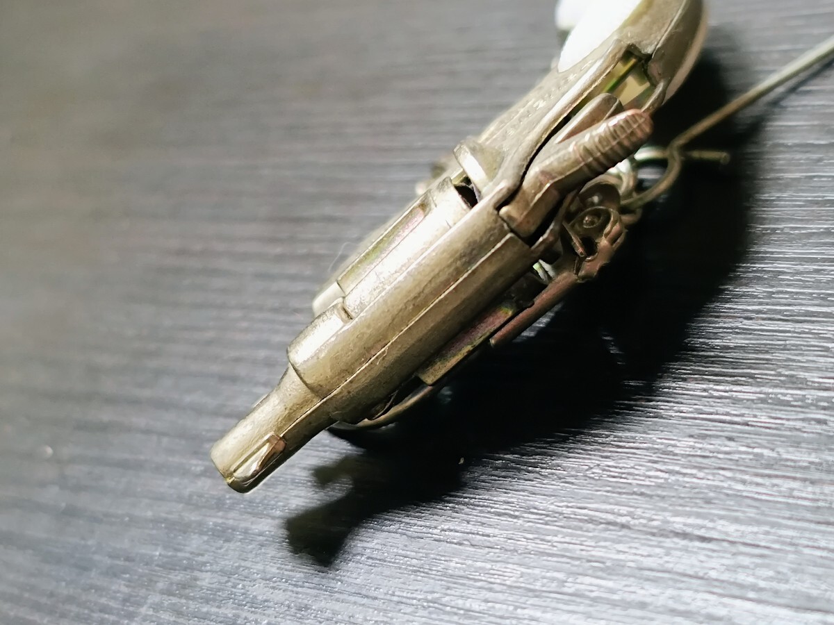 未使用★レトロ☆GUN★珍品 火薬玉鉄砲 キーホルダー TRUENO Redondo キーチェーン ピストル 銃当時物 現状 スペイン製 昭和レトロ_画像4