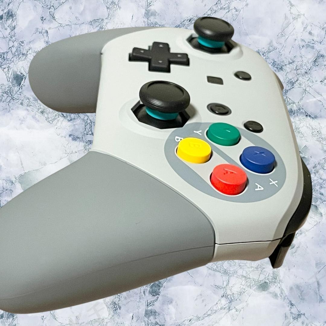 Switch 純正プロコン　八角形スーファミカラー　カスタム 任天堂 純正 プロコン スーファミ 八角形ゲート カスタム シェル