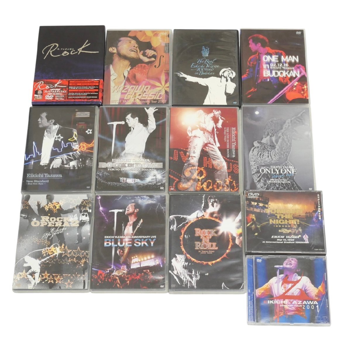 1円スタート 矢沢永吉 DVD まとめ13点セット ROCK IN DOME 武道館 ワンマン TONIGHT THE NIGHT 等 コンサート ライブ 映像 再生未確認