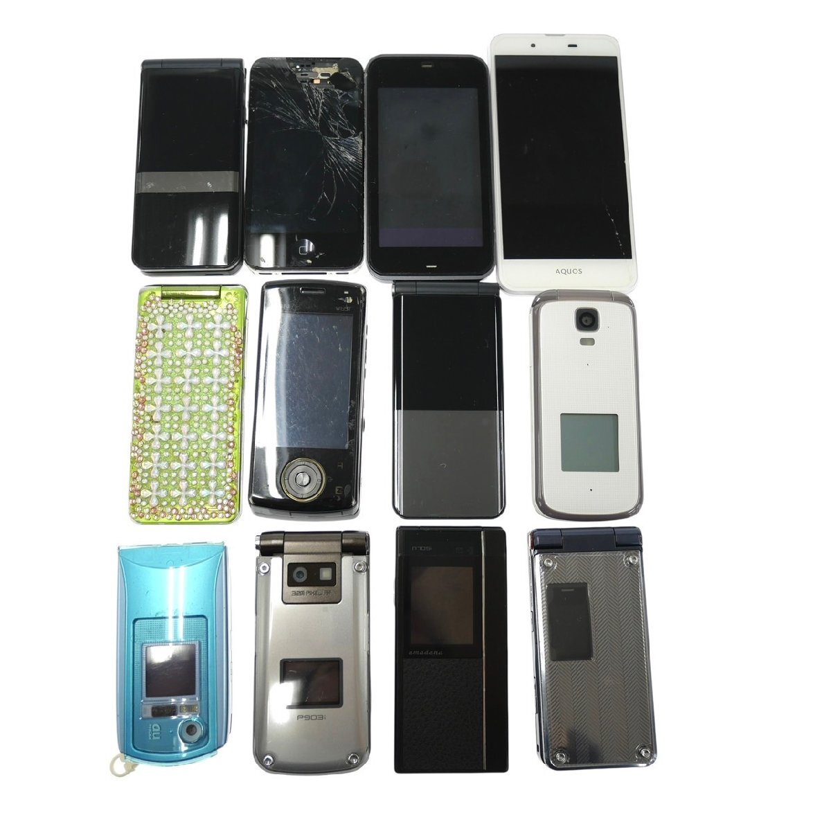 ♦︎①ガラケー 携帯 携帯電話 まとめ まとめ売り Yahoo!オークション - 1円スタート スマホ ガラケー まとめ12点