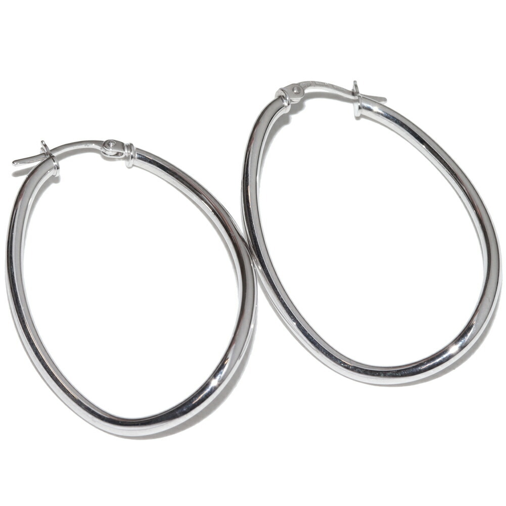 ウノアエレ ピアス K18WG フープピアス_画像1