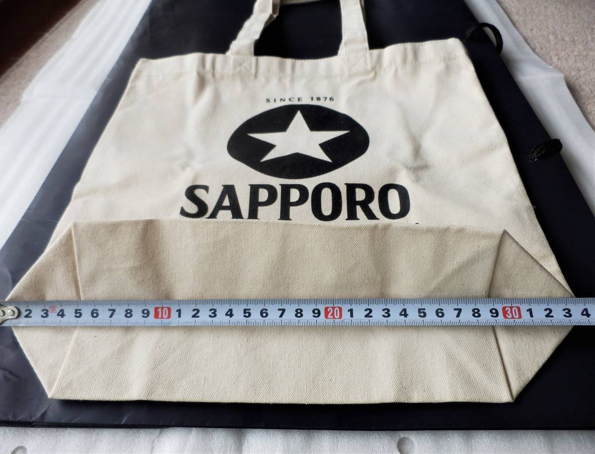 ★非売品・未使用★サッポロ　スターロゴ　トートバッグ　２種★黒ラベル　SAPPORO☆キャンバス地　帆布　デニム　_画像8