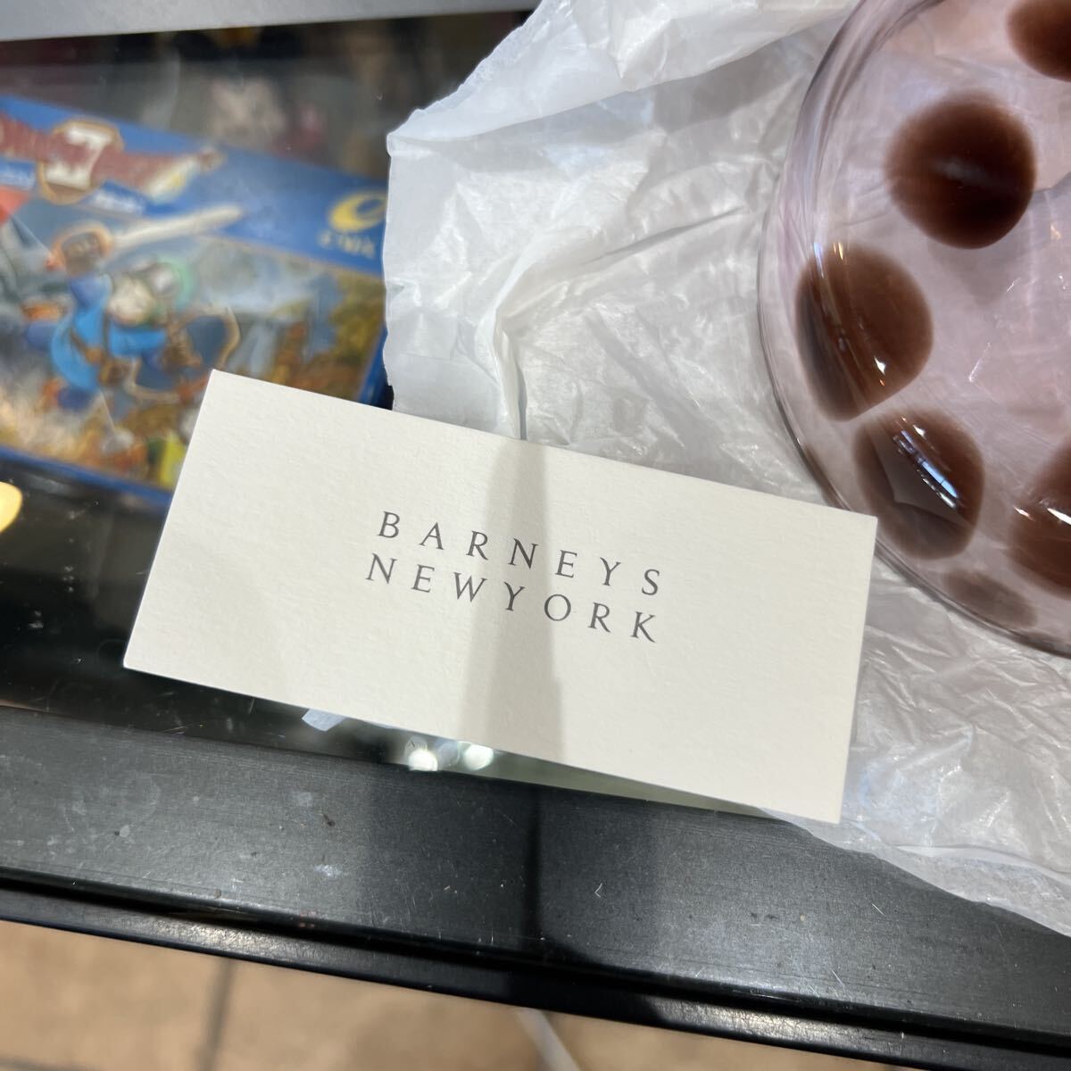 HK バーニーズ　ニューヨーク　ガラス　小物入れ　直径10cm 高さ6cm_画像6