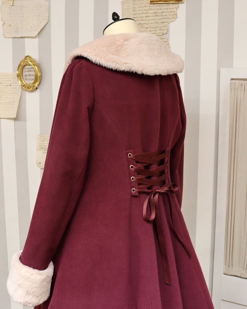 Antique Doll ケープロングコート ボルドー Amavel アマベル_画像5