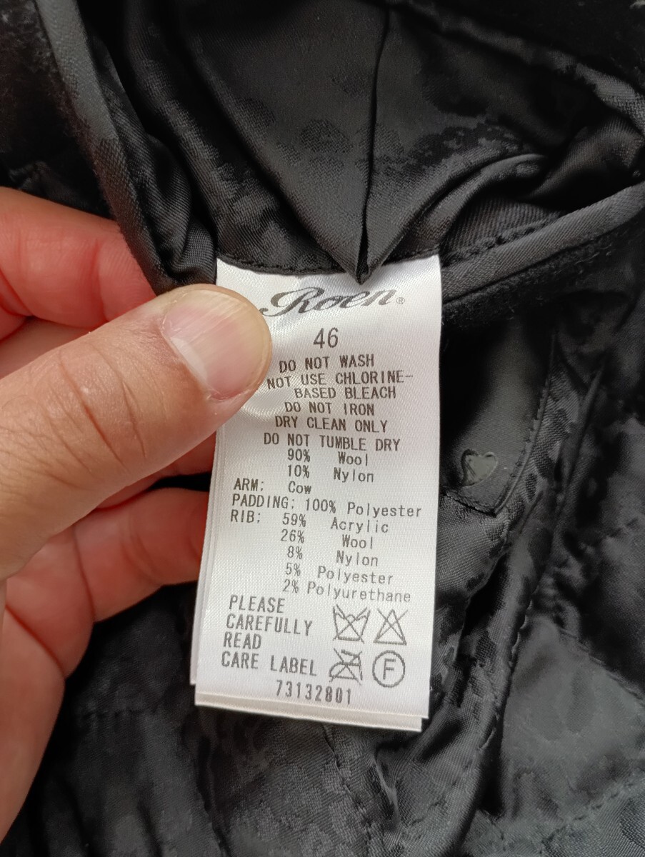 Roen ロエン スタジャン　46 中古・古着通販】Roen (ロエン) スタジャン ブラック サイズ:46