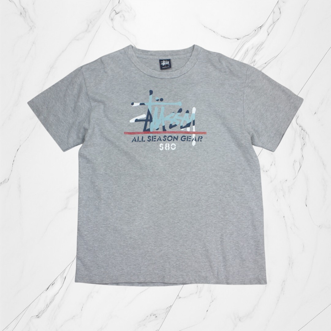 90s OLD STUSSY sports tシャツ シングルステッチ グレー 古着 90s USA製 OLD STUSSY T SHIRTS Grey ステューシー Tシャツ