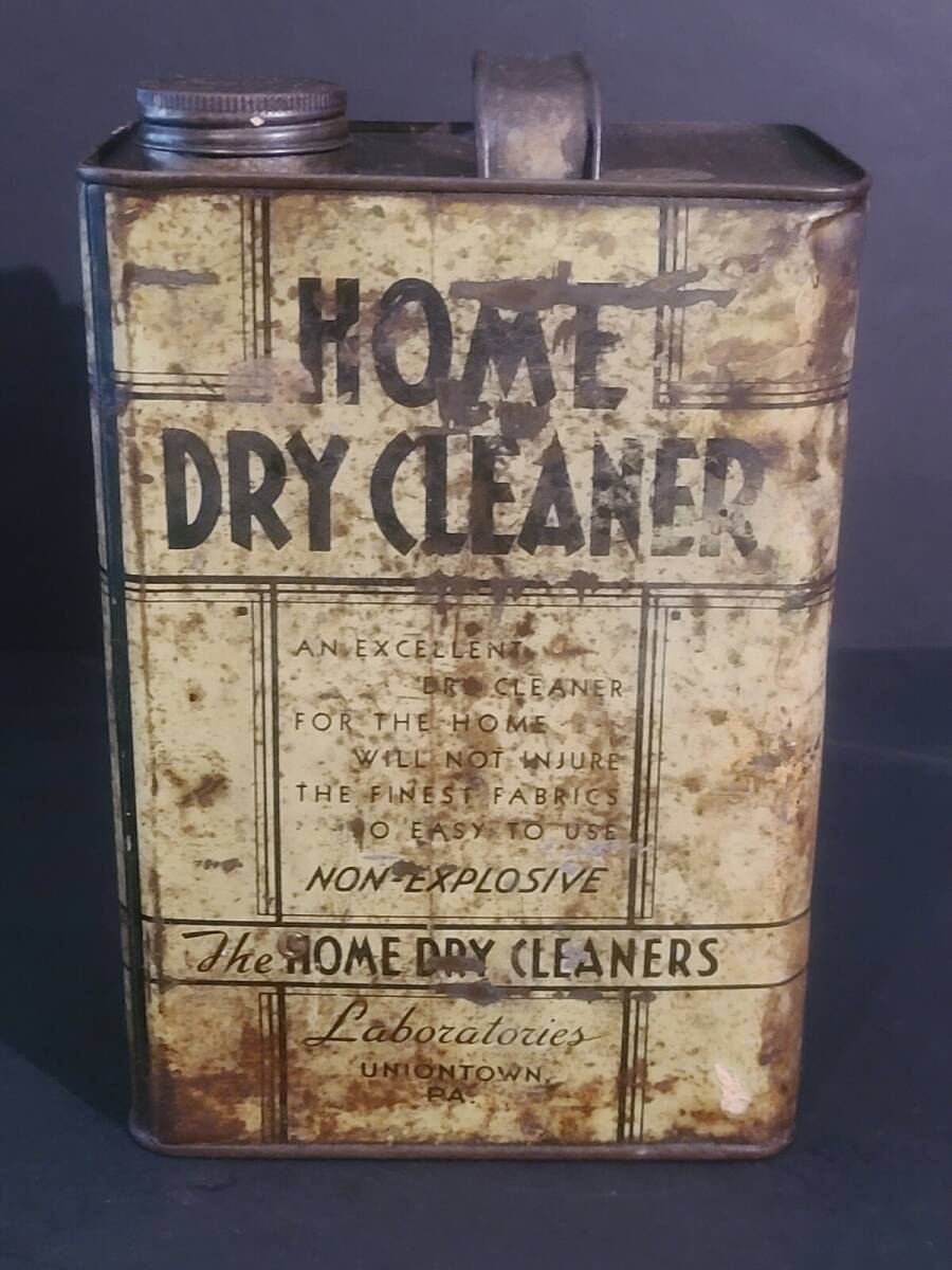 Vintage RARE Home Dry Cleaner Laboratories One Gallon Tin Can Uniontown PA 海外 即決 スキル、知識