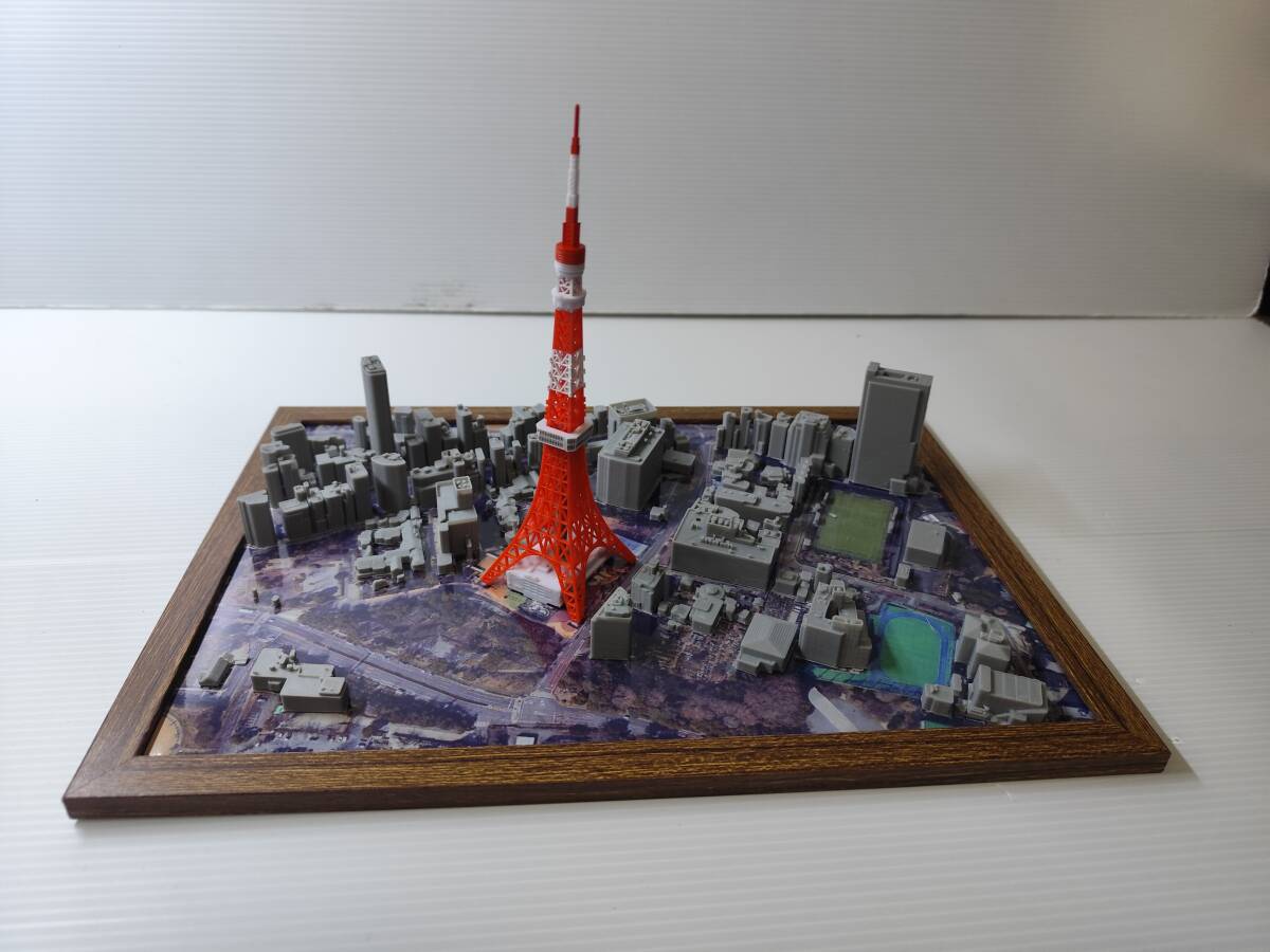東京タワー周辺　３D都市データを活用した都市模型　1/2000　(童友社模型付) 東京タワー周辺 3D都市データを活用した都市模型 1/2000