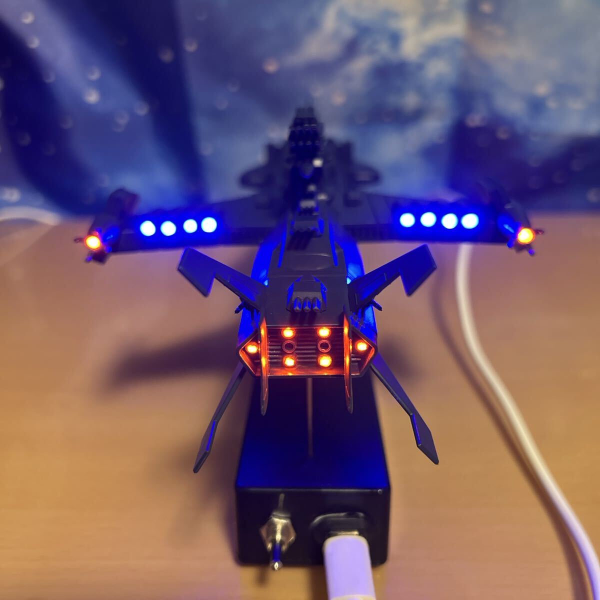 さらば宇宙戦艦ヤマト 白色彗星帝国超巨大戦艦 電飾済み塗装済み