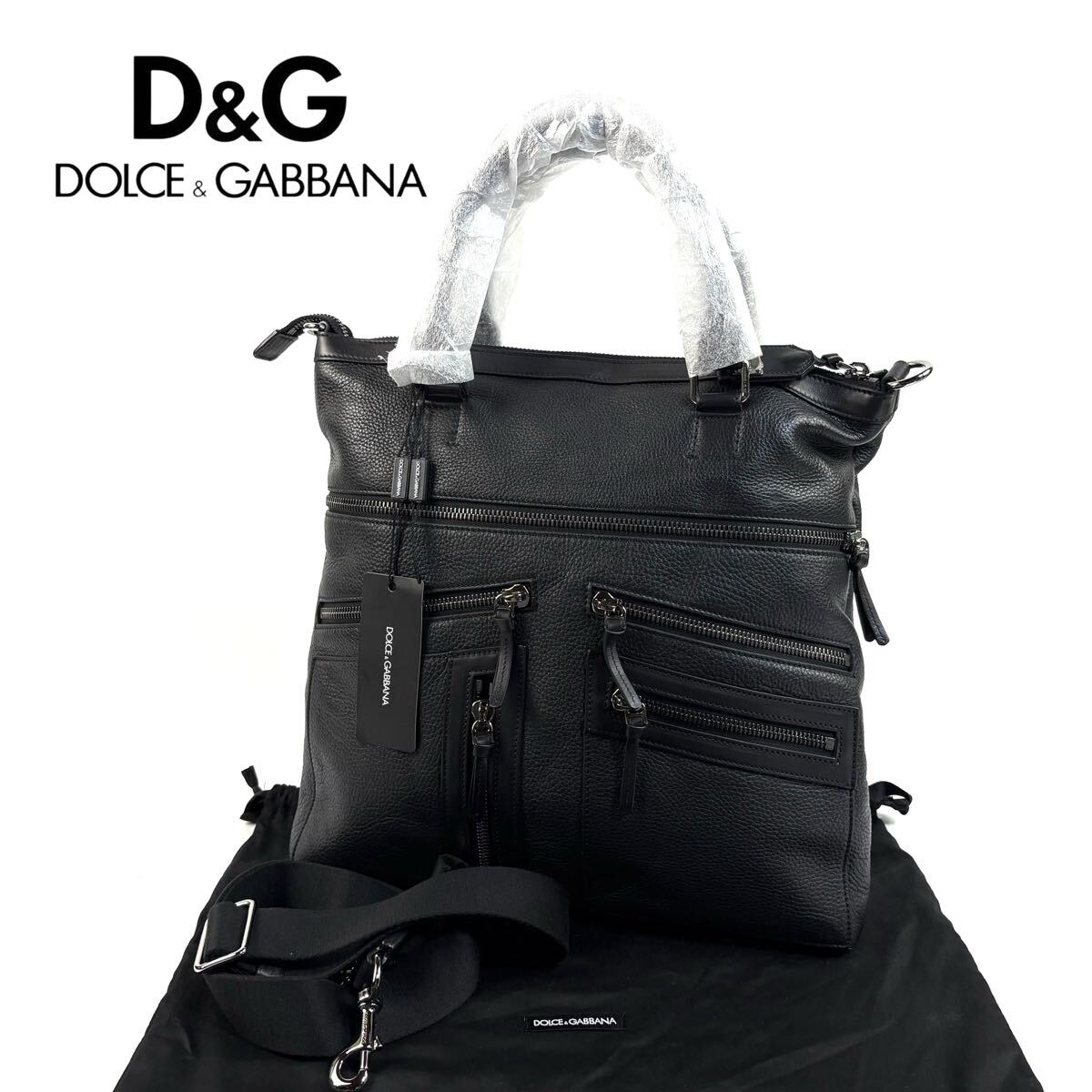 希少 DOLCE&GABBANA ドルガバ レザー ハンドバッグ 未使用】DOLCE & GABBANA ドルチェ ガッバーナ ドルガバ レザー