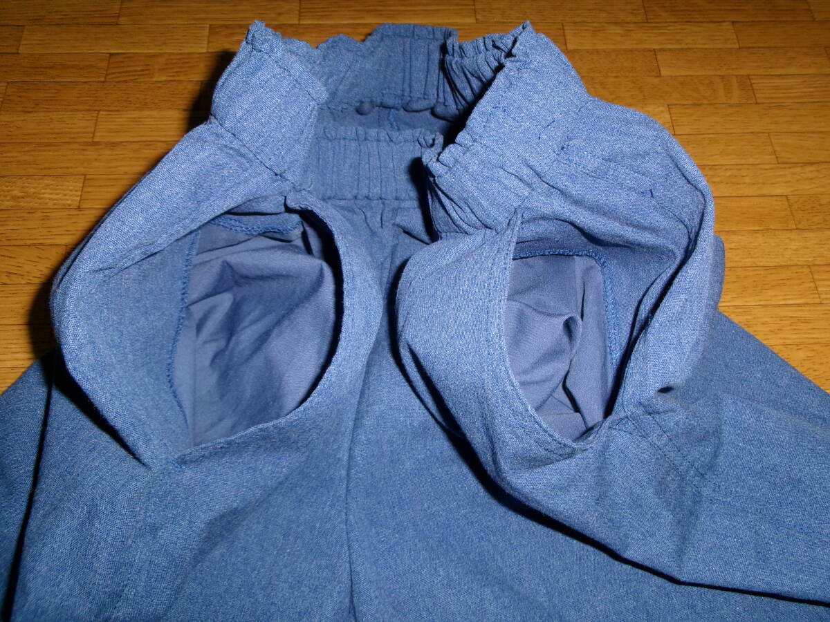 Samansa Mos2サマンサモスモス☆SM2☆ブルーデニム風のイージーワークパンツ☆ゆったり♪裾すぼまりのナチュラル系パンツ☆Fサイズ☆美品_画像9