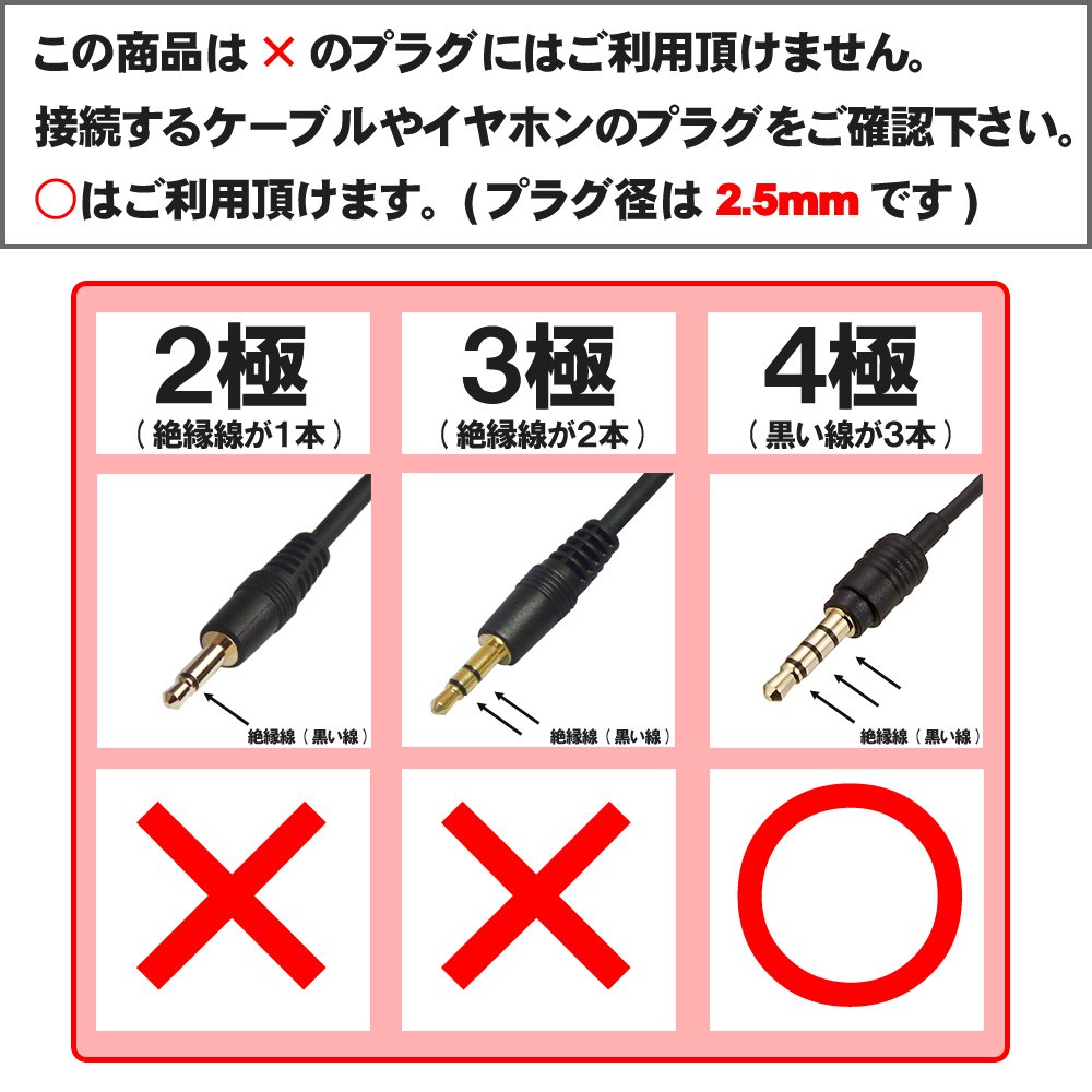 F-FACTORY 4極 3.5mm ミニプラグ(オス) - 4極 2.5mm 超ミニジャック(メス) 変換プラグ 変換アダプタ FNT-4HC-MF32_画像6