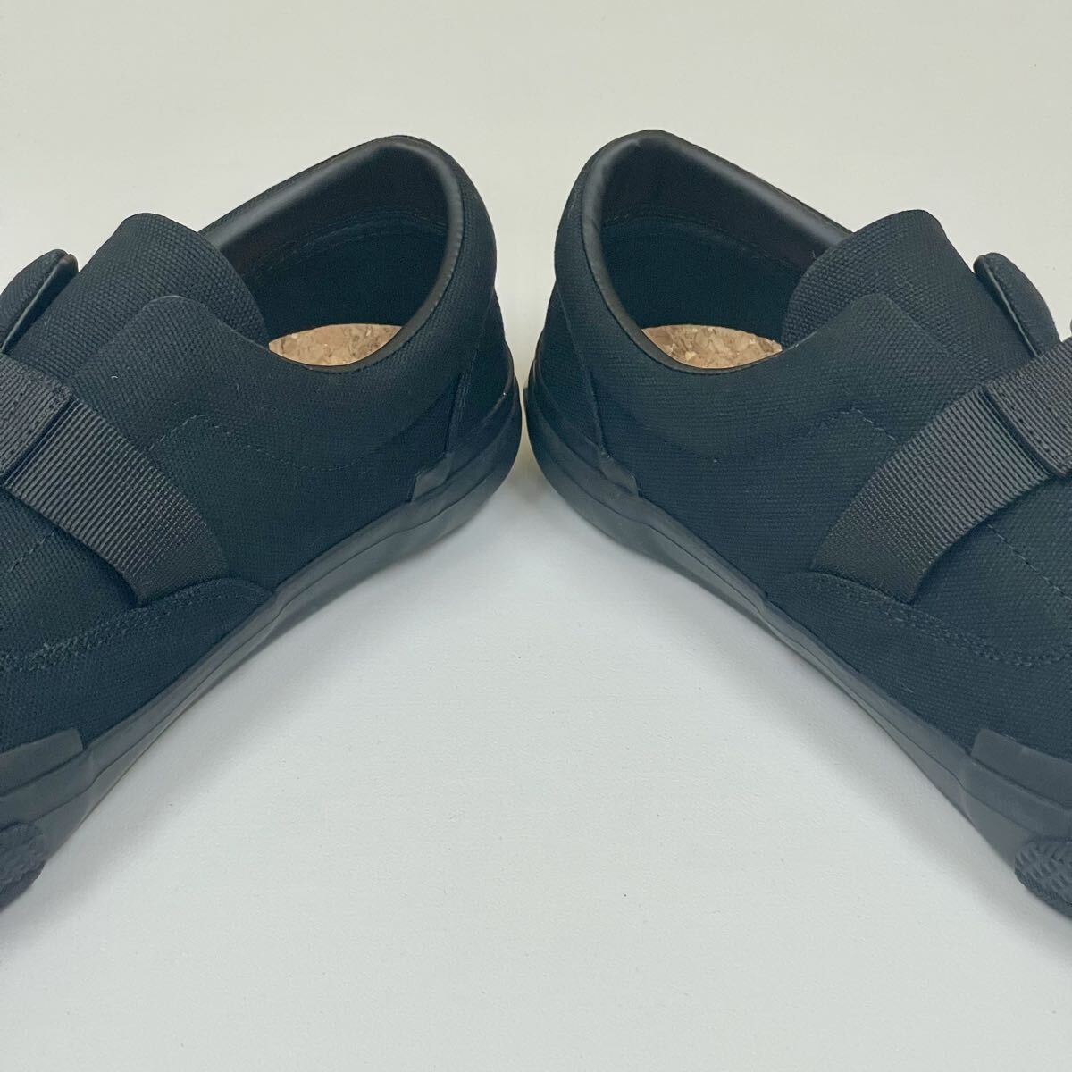 【未使用】 pg CONTRAST-B ブラック BLACK 26,5cm ローカットスニーカー playground ピージー キャンパス地 マグネットベルト_画像7